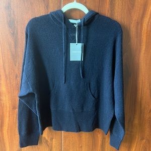 Navy Hannah Rose Cashmere Sweatshirt NWT